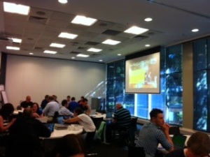 A training session in Microsoft's Sydney Offices